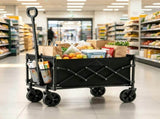 120L Heavy Duty Folding Wagon Cart , Collapsible Utility Wagon with All-Terrain Wheels for 86620856