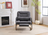 Corduroy Nursery Rocking Chair w/ Pull-out Footrest, Adjustable Backrest 100&deg-160&deg, Oversized 17148454