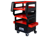 4 LEVEL MULTI PURPOSE TROLLEY FOR DIAGNOSTICS-BLACKRED W1102P218359