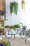 38.5x14.5x25.5" Black and White Bicycle Plant Stand Planter W2078P322018