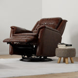 Global Home Swivel Recliner with Manual Footrest In Brazil Cognac B339P333956
