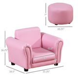Kids Sofa Set with Footstool-Pink 86244031