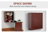 Wall Mount Desk Cabinet-Mahogany 92226147
