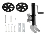 6-inch Dual Wheels Trailer Jack, 1500 lbs, for RV, Boat, Trailer and More, Black 33045451