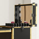 Portable Nail Art Table w/ LED Mirror, Bluetooth, Lockable Drawers, Telescopic Pole - Folding 98979959