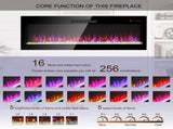 60 Inch Electric Fireplace, Recessed and Wall Mounted Fireplace W1769139419