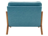Oak Armrest Oak Upholstered Single Lounge Chair Indoor Lounge Chair Teal 35782553