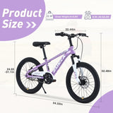 ZUKKA Mountain Bike,20 Inch MTB for Boys and Girls Age 7-10 Years,Multiple Colors W1019P191759