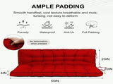 Outdoor Swing Cushions 55 Inch, Waterproof 4" Thick Porch Swing Cushion Replacement with Backrest 06404358