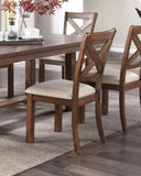 ZNTS Set of 2 Side Chairs Natural Brown Finish Solid wood Contemporary Style Kitchen Dining Room B01181967