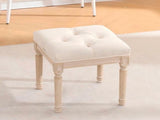 French Style Bench, Linen Fabric Entryway Bench, Upholstered Tufted End of Bed Bench with Brushed 64075268