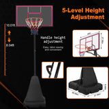Portable Basketball Hoop for Youth Adults & Professional Match,Adjustable Height 8.04 ft to 10.01 W3297P297487