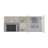 Corinto 59" Wide Two - Door Wall Cabinet with Four Shelves, Drying Rack Dish for Kitchen, Garage, B070P286437