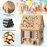 Playhouse Multi-purpose Busy House with Sensory Games and Interior Storage Space Games 09225353