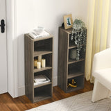 8-Tier Media Tower Rack, CD DVD Slim Storage Cabinet with Adjustable Shelves, Tall Narrow Bookcase W1781P182841
