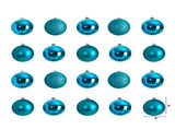Teal Plastic Holiday Christmas 3" Shatterproof Ornament Set, 20 Count 72173625