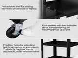 Cart Rolling Storage Stand with Keyboard Shelf 68450803