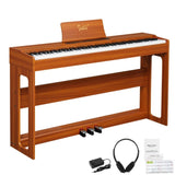 ZNTS GDP-104 88 Keys Full Weighted Keyboards Digital Piano with Furniture Stand, Power Adapter, 72665435