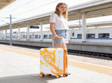 20 Inch PC Spinner Wheel Luggage, Carry on Suitcase, With Printed pattern and Combination Lock W2787P487169