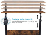 Rolling & Height adjustable P2 15MM Chipboard & Steel Side Table with Baffle 38873467