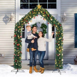 240*40*260cm 1650 Branches PVC Christmas Arch Holiday Arch Decoration Green 64254246