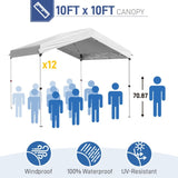 10X10ft Outdoor canopy pop-up gazebowhite 40020135