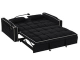 55.51 inch versatile foldable sofa bed in 3 lengths, modern sofa sofa sofa velvet pull-out bed, W2353P151786