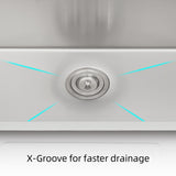 33x22x10"Drop-in Single Bowl Stainless Steel Kitchen Sink with Workstation W2898P228909