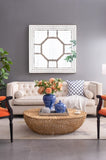 48"x48" Antique Style Decorative Square Wall Mirror with Mirrored Frame, Wall Decor for Living Room W2078126897