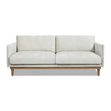 Haven 83" Flange Arm Oak Wood Sofa, Marled Gray Chenille B2719P238350