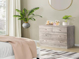 Modern Simple 4-Drawer Dresser Nightstand Gray 74731690