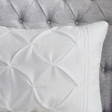 7 Piece Tufted Comforter Set White Full B03596876
