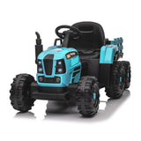 ZNTS Ride on Tractor with Trailer,24V 400W Powered Electric Tractor Toy w/Remote Control,electric car for W1578P194692