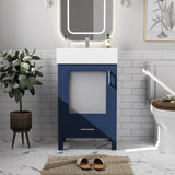 20-Inch bathroom vanity with ceramic sink and ample storage - ideal for small bathrooms WF324691AAC