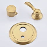 Single-Handle 4-Spray Patterns Bathroom Rain Shower Faucet with Body Jet Handshower in Brushed Gold W1219133589