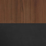 Aria 62 inch Fireplace Mantel, Minimal Assembly, Black and Walnut Finish B108P292262