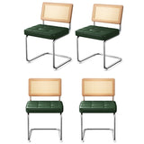 Natural Rattan Dining Chairs Set of 4, Modern Dining Room Chairs with Solid Wood Back for Kitchen W3010P298566