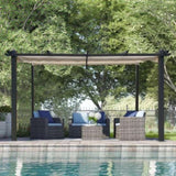 13 x 10 Ft Outdoor Patio Retractable Pergola With Canopy Sun shelter Pergola for W419P149936
