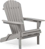 Wood Patio Chair for Garden Outdoor Wooden Folding Adirondack Chair Set of 2 Solid Cedar Wood W139058446