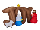 7.5FT Lighted Christmas Inflatable Decoration, Inflatable Nativity Scene with JOY Sign, Funny Blow 59204946