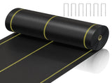 XISHAN 3'X300' Black HDPE 70 Gram Weed Barrier Fabric 89960193