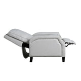Push Back Reclining Chair Transitional Style Gray Chenille Upholstery 1pc Cushion Seat Modern Living B011P264613