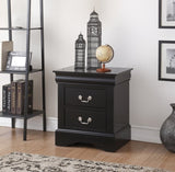 Louis Black Finish Philippe III Nightstand B2726P257333