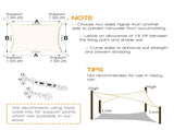 16'X16' Cream HDPE sunshade sail 03829201