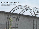 Steel Garden Arch with Gate 18123525