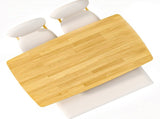 1 Table 2 Chairs 1 Bench Dining Set, Rubber Wood Frame with Beige Upholstered Seats, Natural Wood 59560900