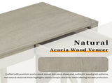U_Style 60''Acacia Veneer Console with 4 Spacious Drawers, Modern Crisscross Design Entryway N711P289747D