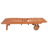 ZNTS 183*58*36.5cm Outdoor Garden Fir With Wheels And Drawers Two-Speed Adjustment Garden Wooden Bed 26963924