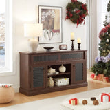TV Stand Electric Fireplace Glass Shelves,YS-027-2FD-CHE W1758P231683