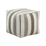 Modern Square Pouf Multi-Color Jacquard Fabric Upholstered Ottoman, Non-Slip Floor Pouf, Bean Bag B011P251656